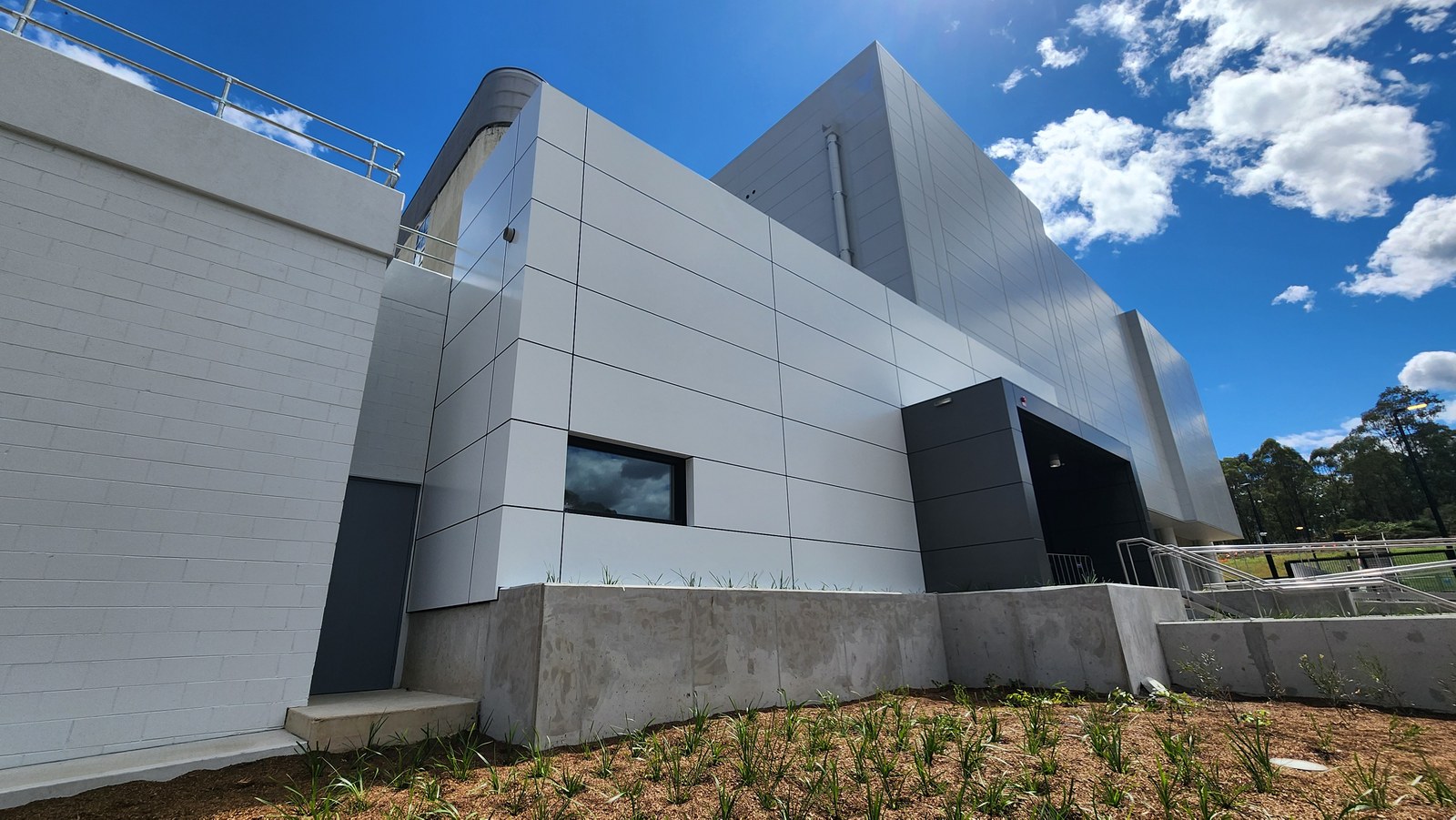 GreenSquareDC SYD1 data centre at Norwest Business Park, Sydney: the redeveloped 1995 former IBM and Kyndryl building, now operational, with Sharon AI's NVIDIA Blackwell Ultra GPUs to follow